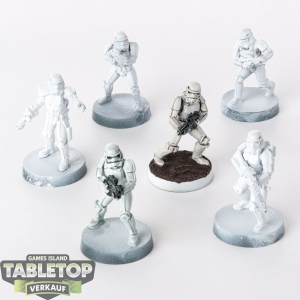 Galaktisches Imperium - 6 x Stormtrooper - teilweise bemalt