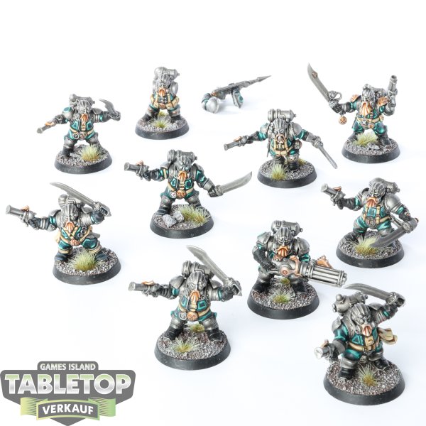 Kharadron Overlords - 10 Arkanaut Company - bemalt