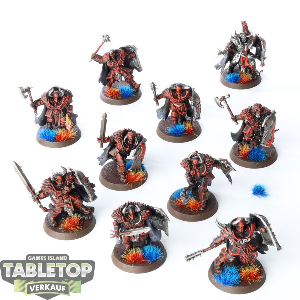 Slaves to Darkness - 10x Chaos Warriors - bemalt