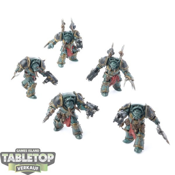 Chaos Space Marines - 5 x Chaos Terminator Squad - bemalt