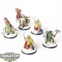 Maggotkin of Nurgle - 5x Putrid Blightkings - bemalt