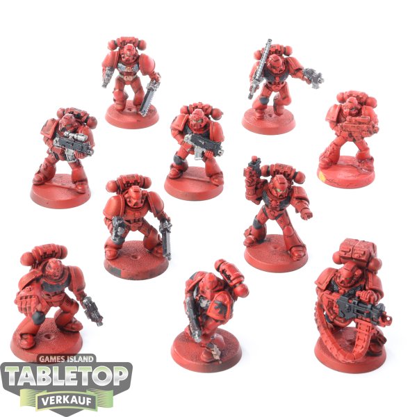 Space Marines - 10x Tactical Marines (Classic) - teilweise bemalt