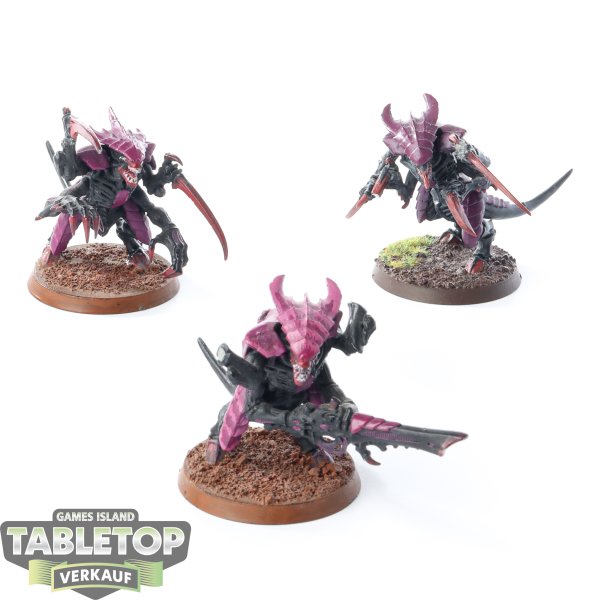 Tyraniden - 3x Tyranid Warriors - bemalt