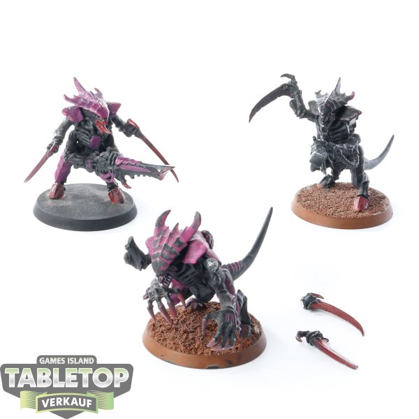 Tyraniden - 3x Tyranid Warriors - bemalt