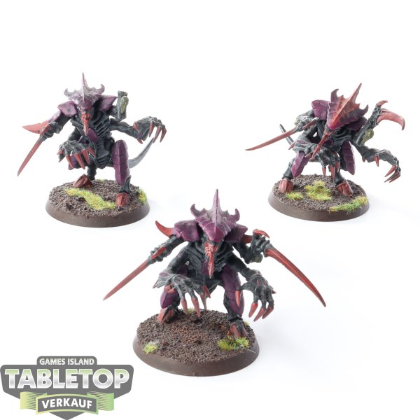 Tyraniden - 3x Tyranid Warriors - bemalt