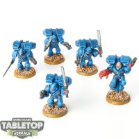 Space Marines - 5 Assault Marines, klassisch - bemalt