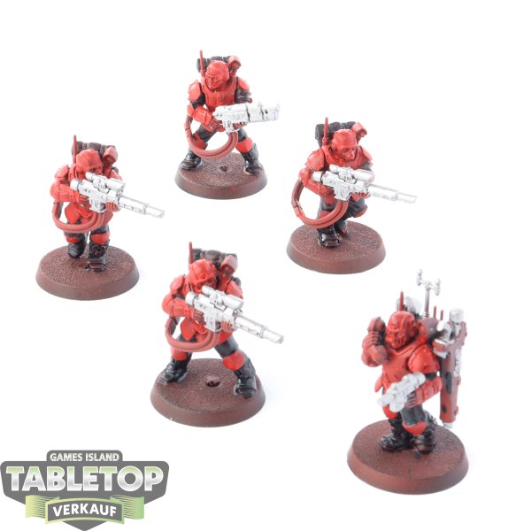 Astra Militarum - 5x Militarum Tempestus Scions - teilweise bemalt