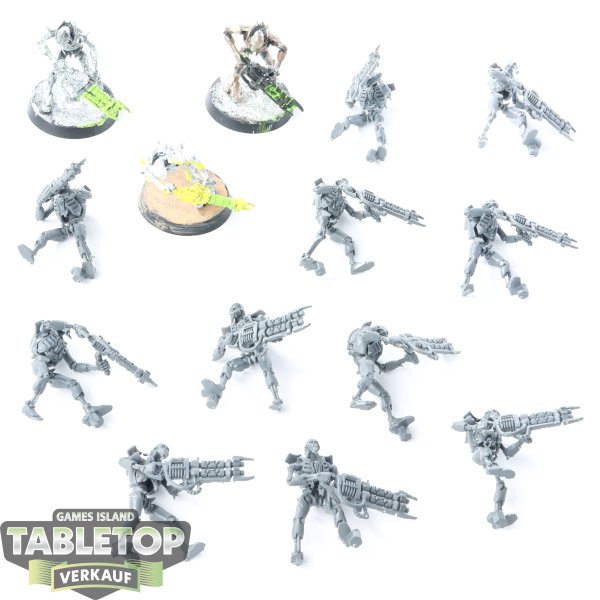 Necrons - 14x Necron Warriors - teilweise bemalt