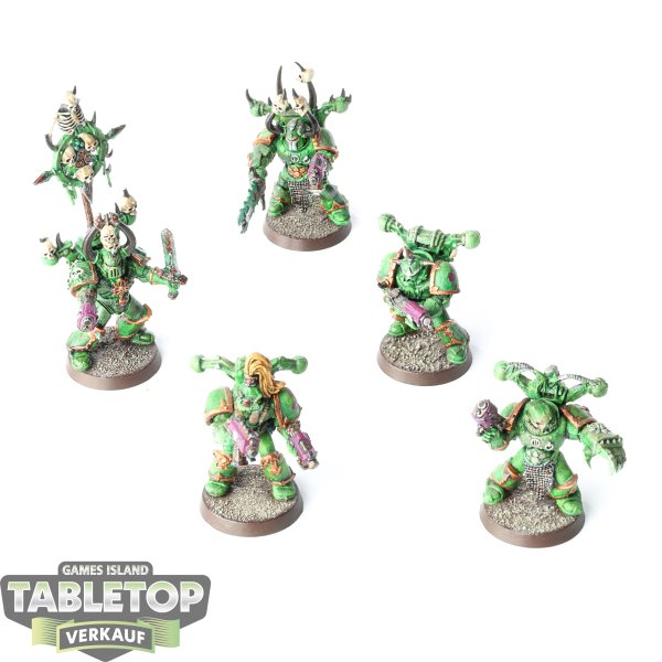 Death Guard - 5 Plague Marines klassisch - bemalt