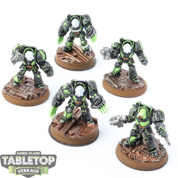 Dark Angels - 5x Terminator Squad - klassisch - bemalt