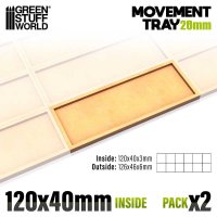 Green Stuff World - MDF Movement Trays 120x40mm