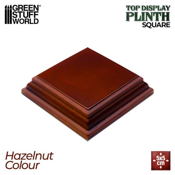 Green Stuff World - Square Wood display bases 5x5 cm - Hazelnut