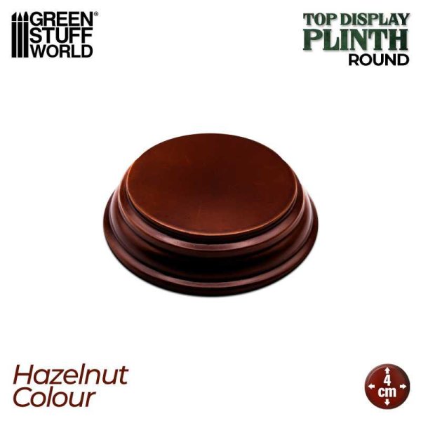 Green Stuff World - Round Wood display bases 4x4 cm - Hazelnut