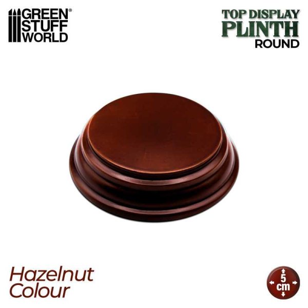 Green Stuff World - Round wood display bases 5x5 cm - Hazelnut