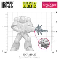 Green Stuff World - 3D printed set - Pistol Muzzle Flash