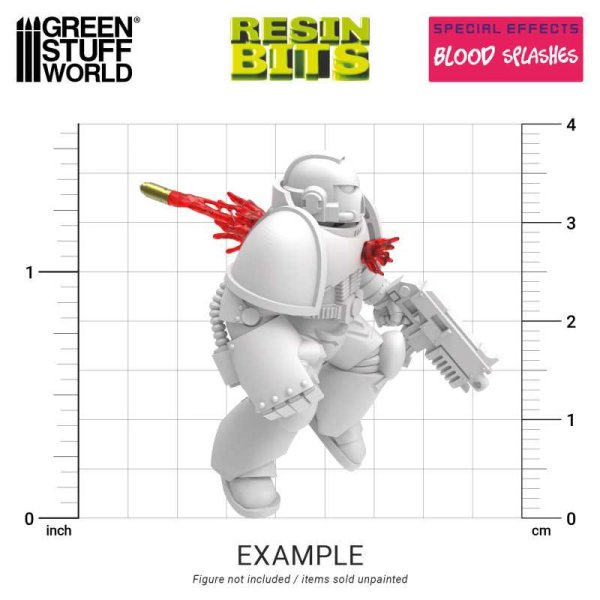 Green Stuff World - 3D printed set - Blood Splashes Effect