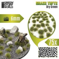 Green Stuff World - Static Grass Tufts 6 mm - Dry Green