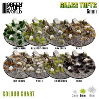 Green Stuff World - Static Grass Tufts 6 mm - Dry Green