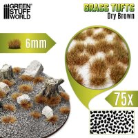 Green Stuff World - Static Grass Tufts 6 mm - Dry Brown