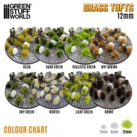 Green Stuff World - Static Grass Tufts 12 mm - Dry Green