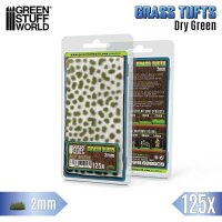 Green Stuff World - Static Grass Tufts 2 mm - Dry Green