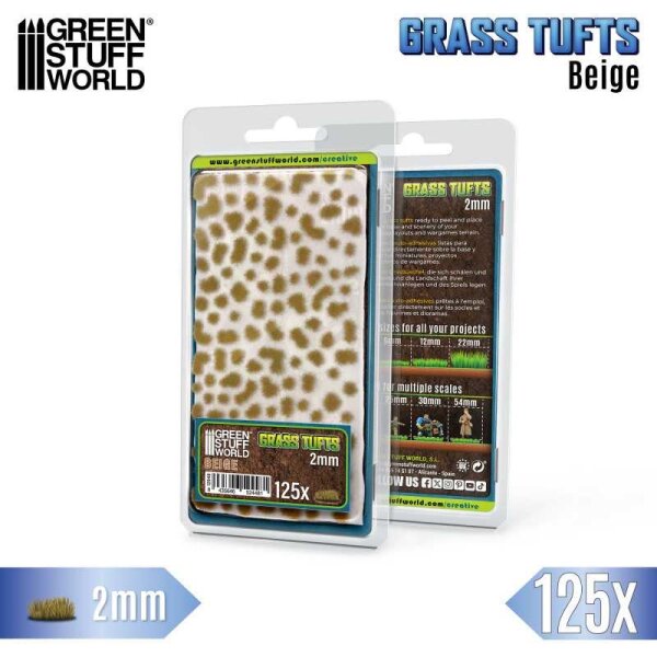 Green Stuff World - Static Grass Tufts 2 mm - Beige