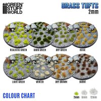 Green Stuff World - Static Grass Tufts 2 mm - Winter White