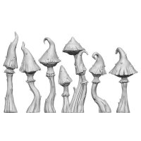 Green Stuff World - 3D printed set - Goblin Mushrooms XL