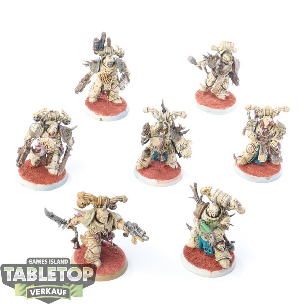 Death Guard - 7x Plague Marines - bemalt