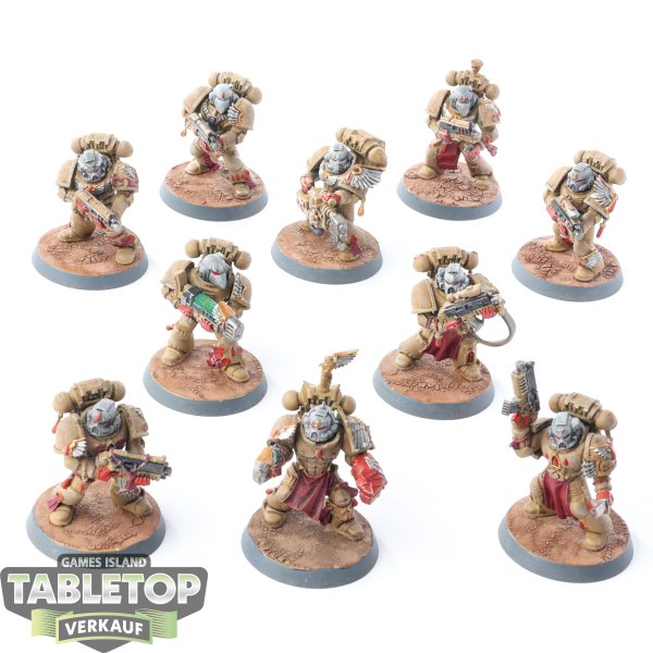 Blood Angels - 10x Tactical Marines - klassisch - teilweise bemalt