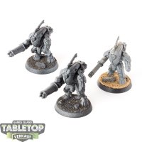 Tau Empire - 3 XV25 Stealth Battlesuits - teilweise bemalt