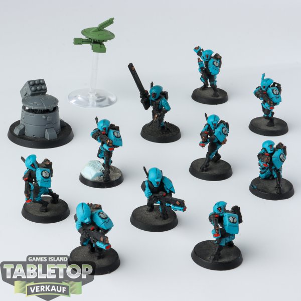 Tau Empire - 10x Pathfinder Team - bemalt