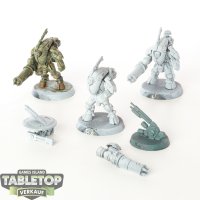 Tau Empire - 3x XV25 Stealth Battlesuits - teilweise bemalt