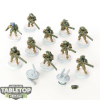 Tau Empire - 10x Fire Warriors - teilweise bemalt