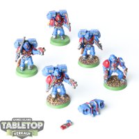 Space Marines - 5 x Assault Marines klassisch - bemalt