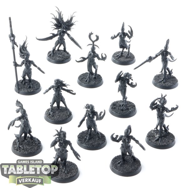 Chaos Daemons - 12 Daemonettes of Slaanesh - grundiert