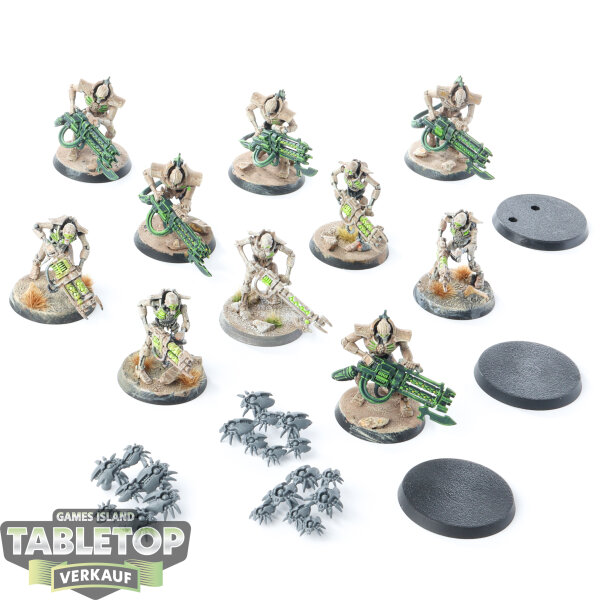 Necrons - 10x Necron Warriors - teilweise bemalt