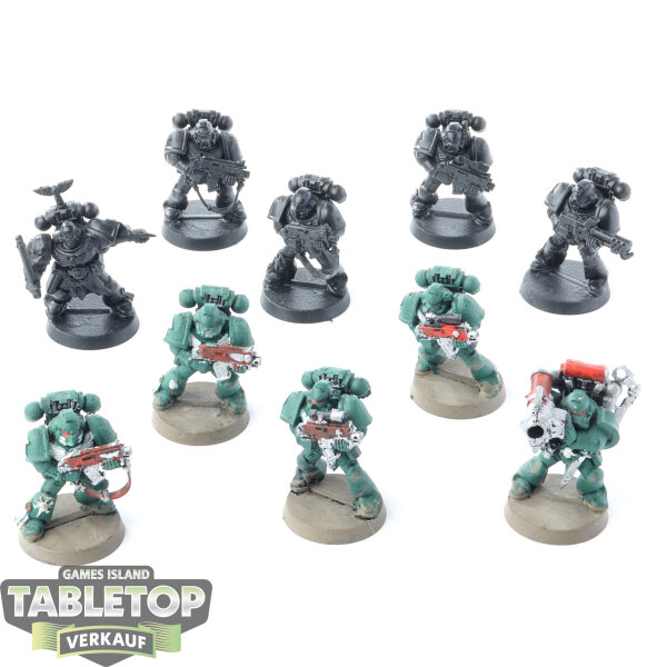 Space Marines - 10x Tactical Squad klassisch - teilweise bemalt