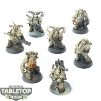 Death Guard - 7x Plague Marines - teilweise bemalt