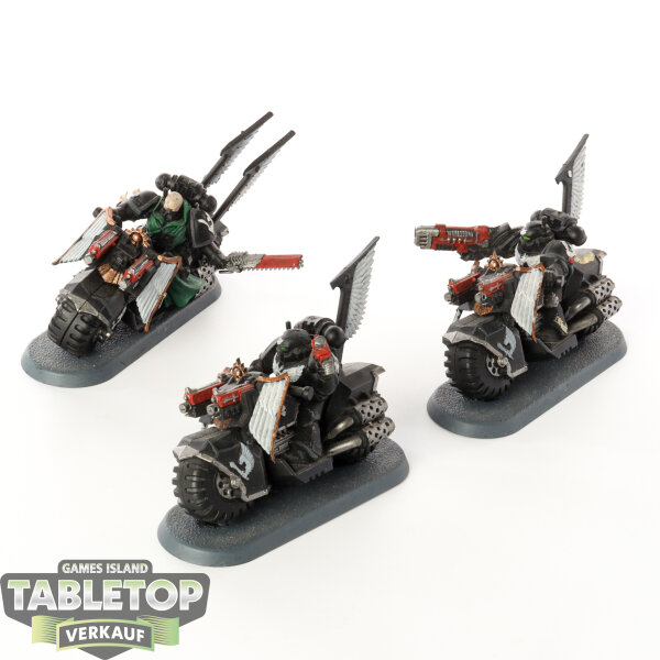 Dark Angels - 3 Ravenwing Bike Squadron - bemalt