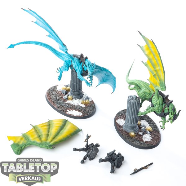 Stormcast Eternals - 2x Stormdrake Guard - teilweise bemalt