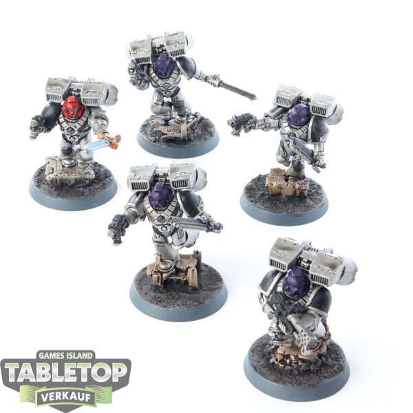 Space Marines - 5x Vanguard Veteran Squad - bemalt