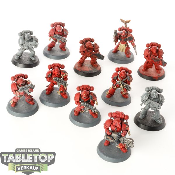 Blood Angels - 11x Tactical Squad - teilweise bemalt