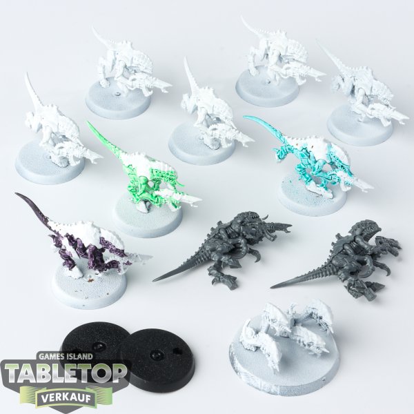 Tyraniden - 10 x Termagants - teilweise bemalt