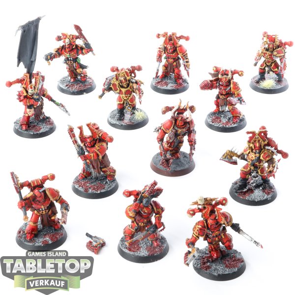 Chaos Space Marines - 12 x Khorne Berzerkers klassisch - bemalt