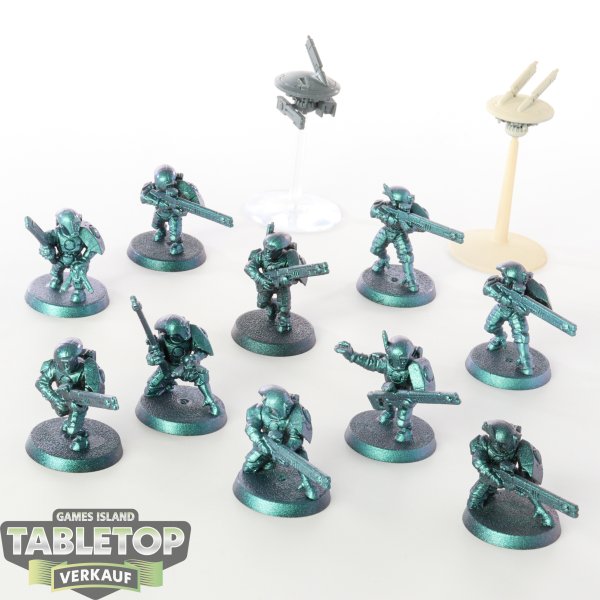 Tau Empire - 10x Fire Warriors Strike Team - grundiert