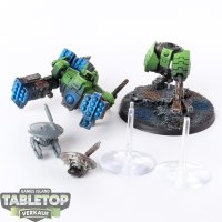 Tau Empire - XV88 Broadside Battlesuit - teilweise bemalt