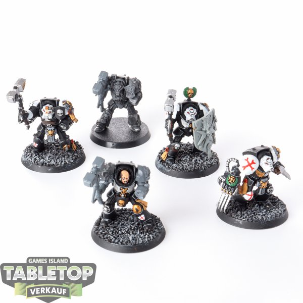 Black Templars - 5x Terminator Assault Squad - teilweise bemalt