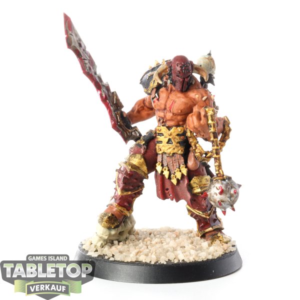 Blades of Khorne - Slaughterpriest with Hackblade and Wrath-hammer - bemalt