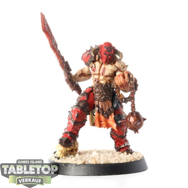 Blades of Khorne - Slaughterpriest with Hackblade and Wrath-hammer - bemalt